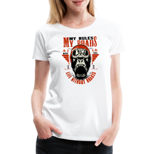 Charger l'image dans la galerie, T-shirt Femme Motorcycle Gorilla - blanc