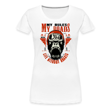 Charger l'image dans la galerie, T-shirt Femme Motorcycle Gorilla - blanc