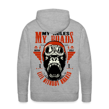 Charger l'image dans la galerie, Sweat-shirt à capuche hommes Motorcycle Gorilla - gris chiné