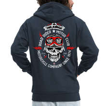 Charger l'image dans la galerie, Sweat-shirt Zippé à capuche Homme Ride or Die - marine