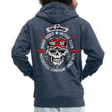 Charger l'image dans la galerie, Sweat-shirt Zippé à capuche Homme Ride or Die - bleu jeans