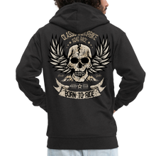 Charger l'image dans la galerie, Sweat-shirt Zippé à capuche Hommes Classic motorbike - noir