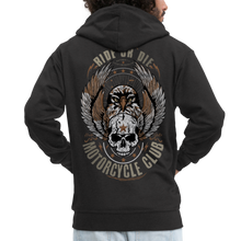 Charger l'image dans la galerie, Sweat-shirt Zippé à capuche Hommes Motorcycle club - noir