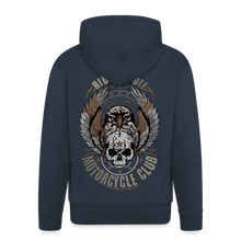 Charger l'image dans la galerie, Sweat-shirt Zippé à capuche Hommes Motorcycle club - marine