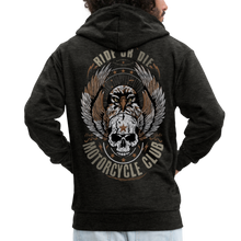 Charger l'image dans la galerie, Sweat-shirt Zippé à capuche Hommes Motorcycle club - charbon