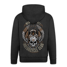 Charger l'image dans la galerie, Sweat-shirt Zippé à capuche Hommes Motorcycle club - charbon