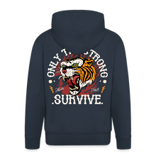 Charger l'image dans la galerie, Sweat-shirt Zippé à capuche Hommes Tiger Strong - marine