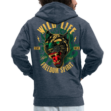 Charger l'image dans la galerie, Sweat-shirt Zippé à capuche Hommes Wild Life - bleu jeans
