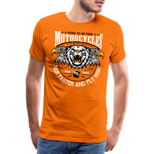Charger l'image dans la galerie, T-shirt Homme Motorcycle Born to be free - orange
