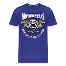 Charger l'image dans la galerie, T-shirt Homme Motorcycle Born to be free - bleu roi