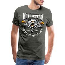Charger l'image dans la galerie, T-shirt Homme Motorcycle Born to be free - asphalte