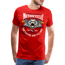 Charger l'image dans la galerie, T-shirt Homme Motorcycle Born to be free - rouge