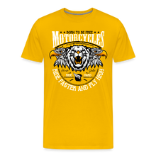 Charger l'image dans la galerie, T-shirt Homme Motorcycle Born to be free - jaune soleil