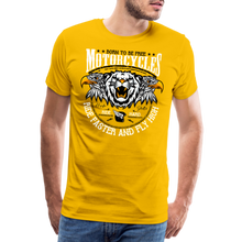 Charger l'image dans la galerie, T-shirt Homme Motorcycle Born to be free - jaune soleil