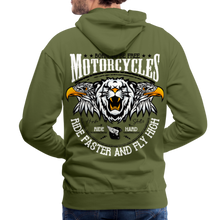 Charger l'image dans la galerie, Sweat-shirt à capuche hommes Born to be free - vert olive