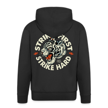 Charger l'image dans la galerie, Sweat-shirt Zippé à capuche Hommes Tiger Strike hard - noir