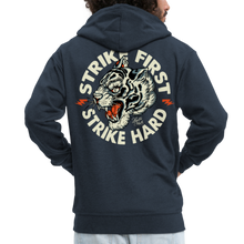 Charger l'image dans la galerie, Sweat-shirt Zippé à capuche Hommes Tiger Strike hard - marine