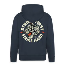 Charger l'image dans la galerie, Sweat-shirt Zippé à capuche Hommes Tiger Strike hard - marine