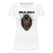 Charger l'image dans la galerie, T-shirt Femme Gorille Wild & Bold - blanc