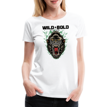 Charger l'image dans la galerie, T-shirt Femme Gorille Wild & Bold - blanc