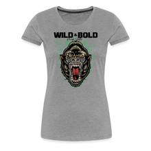 Charger l'image dans la galerie, T-shirt Femme Gorille Wild & Bold - gris chiné