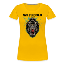 Charger l'image dans la galerie, T-shirt Femme Gorille Wild & Bold - jaune soleil