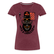 Charger l'image dans la galerie, T-shirt Femme I'm a Gangster - rouge bordeaux chiné
