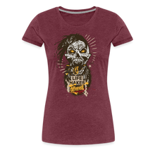 Charger l'image dans la galerie, T-shirt Femme Life makes different - rouge bordeaux chiné
