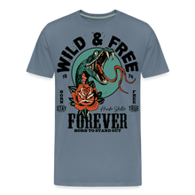 Charger l'image dans la galerie, T-shirt Homme Wild Free Tattoo snake - gris bleu