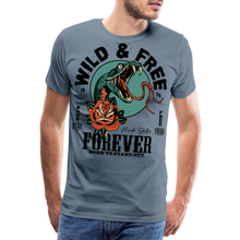 Charger l'image dans la galerie, T-shirt Homme Wild Free Tattoo snake - gris bleu