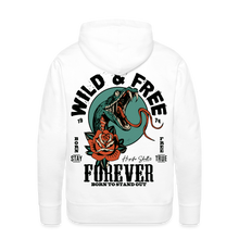 Charger l'image dans la galerie, Sweat-shirt à capuche hommes Wild & Free Snake - blanc