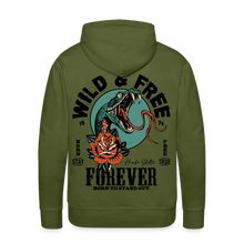 Charger l'image dans la galerie, Sweat-shirt à capuche hommes Wild & Free Snake - vert olive