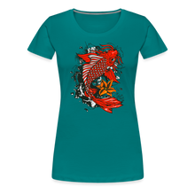 Charger l'image dans la galerie, T-shirt Femme Koi Fish - bleu diva