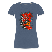 Charger l'image dans la galerie, T-shirt Femme Koi Fish - bleu chiné