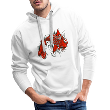 Charger l'image dans la galerie, Sweat-shirt à capuche hommes Koi Fish - blanc