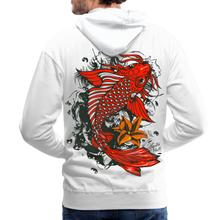 Charger l'image dans la galerie, Sweat-shirt à capuche hommes Koi Fish - blanc