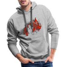 Charger l'image dans la galerie, Sweat-shirt à capuche hommes Koi Fish - gris chiné