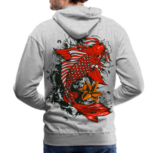 Charger l'image dans la galerie, Sweat-shirt à capuche hommes Koi Fish - gris chiné