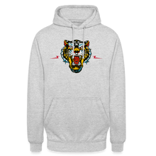 Charger l'image dans la galerie, Sweat-shirt à capuche hommes Tigre Fearless - gris clair chiné