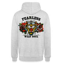 Charger l'image dans la galerie, Sweat-shirt à capuche hommes Tigre Fearless - gris clair chiné