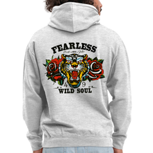 Charger l'image dans la galerie, Sweat-shirt à capuche hommes Tigre Fearless - gris clair chiné