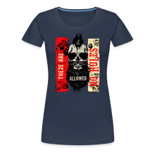Charger l'image dans la galerie, T-shirt Femme Punk No rules - bleu marine