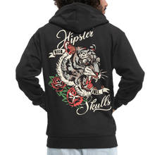 Charger l'image dans la galerie, Sweat-shirt Zippé à capuche Hommes Old School Tiger - noir