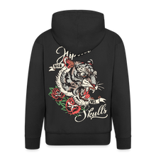 Charger l'image dans la galerie, Sweat-shirt Zippé à capuche Hommes Old School Tiger - noir