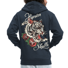 Charger l'image dans la galerie, Sweat-shirt Zippé à capuche Hommes Old School Tiger - marine
