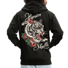 Charger l'image dans la galerie, Sweat-shirt Zippé à capuche Hommes Old School Tiger - charbon