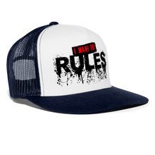 Charger l'image dans la galerie, Casquette Trucker I Make the Rules - blanc/marine