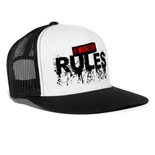 Charger l'image dans la galerie, Casquette Trucker I Make the Rules - blanc/noir