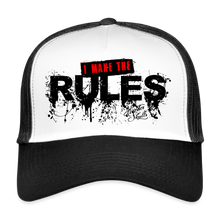 Charger l'image dans la galerie, Casquette Trucker I Make the Rules - blanc/noir