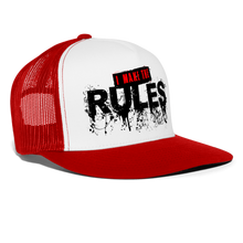 Charger l'image dans la galerie, Casquette Trucker I Make the Rules - blanc/rouge